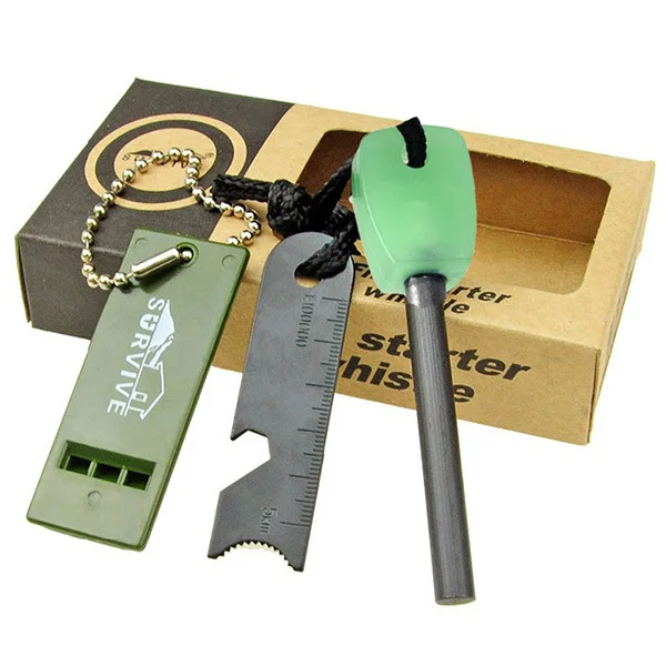

2017 H Outdoor Survival Magnesium Flint Stone Fire Starter Tooth Scraper Maker Kit