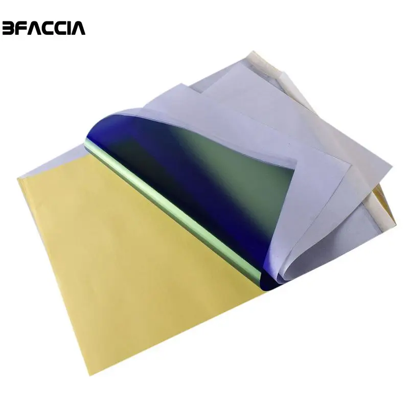 

Bfaccia 10Pcs/Lot 4 Layer Carbon Thermal Stencil Tattoo Transfer Paper Copy Paper Tracing Paper Professional Tattoo Accessories