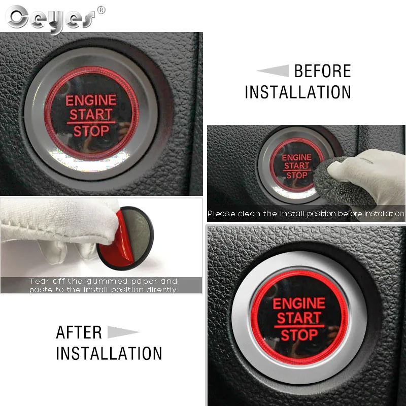 Car Start Engine Button Key Ring for CIVIC (30)