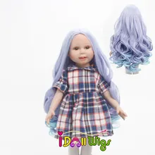 Новое поступление! Куклы волнистые кудрявые красивый парик для волос деграде для 18 дюймов американская кукла DIY Изготовление партия игрушек аксессуары