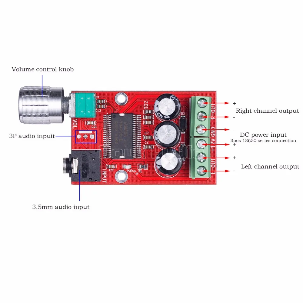 Douk Adio YDA138-E усилитель мощности класса D цифровой аудио-усилители стерео 2,0 канал 12 Вт+ 12 Вт