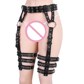 

sex toys for couples Erotic bandage BDSM Women Waist Cincher Leather Thigh High Suspenders Garter Leg Enslave Harness Sex Tools