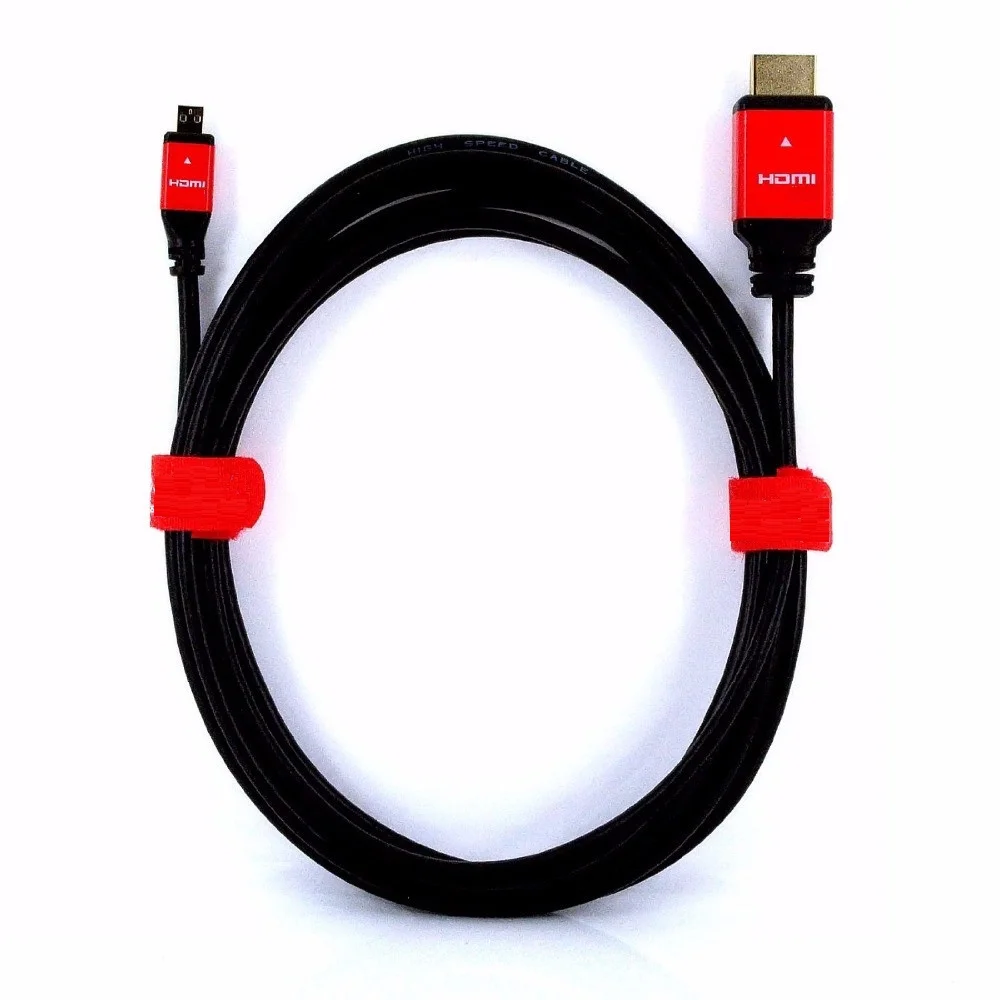 micro hdmi cable 1m 2m 3m 1.5m 5m Micro HDMI to HDMI cable with Ethernet for Cell phones for win8 4kx2k new metal shell