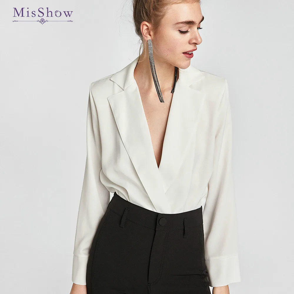 

White Bodysuit Women Suit Bodysuit Skinny Long Sleeve Shirt Body Playsuit Women Jumpsuit Streetwear Combinaison Pantalon