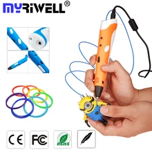 high quality 3D Printing Pen1.75mm ABS/PLA Smart 3D Pen Drawing Pen+Free Filament+Adapter Creative Gift For Kids Design Painting