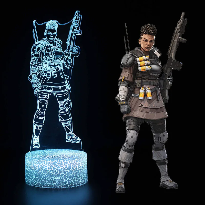 Светильник ящиеся игрушки 3D иллюзия Светодиодная лампа Apex Legends Wraith экшн фигурка