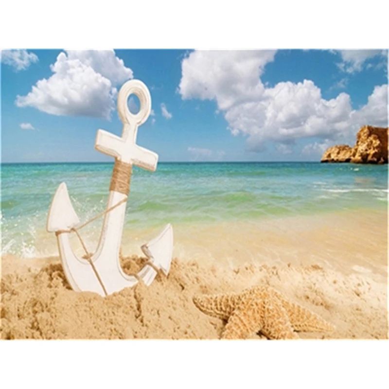5D DIY Diamond Painting Embroidery Beach Scenery Crystal 3D Photo Gift Square Cross-stitch Rhinestone Decoration | Дом и сад