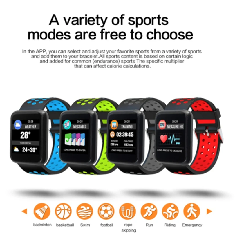 

MI M28 Smart Watch Band Men IP68 Waterproof Swimming Heart Rate Monitor Fitness Tracker Women Smartwatch For Android IOS Phone