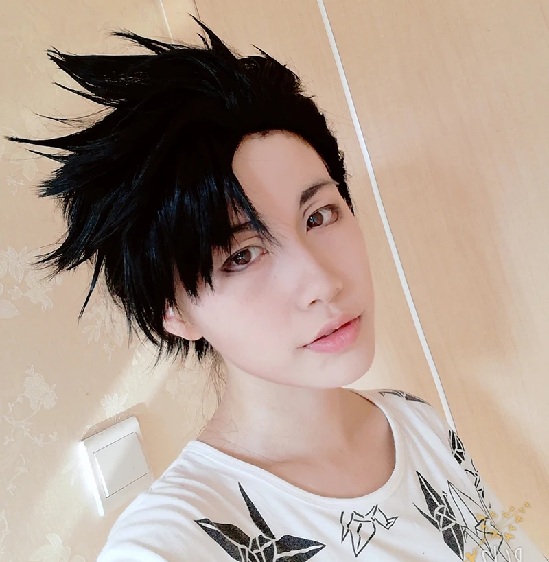 Кошмарным! Tetsurou Kuroo Tetsuro парик короткий черный стильный синтетический парик для студенческой вечеринки термостойкий костюм парики+ парик Кепка