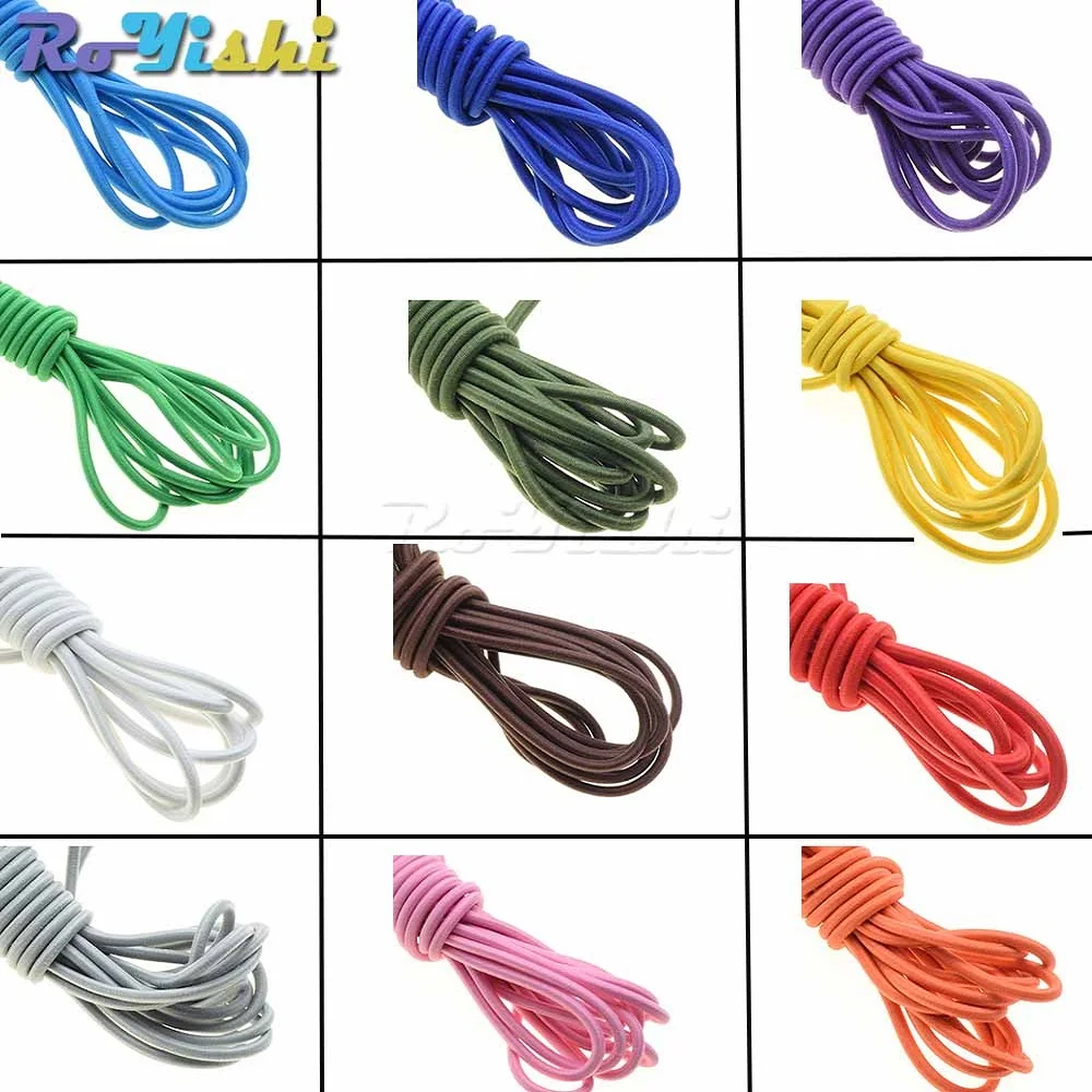 

10 yards/pack Colorful Diameter 3mm Elastic Rope Bungee Shock Cord Stretch String for DIY Jewelry Making Outdoor Backage