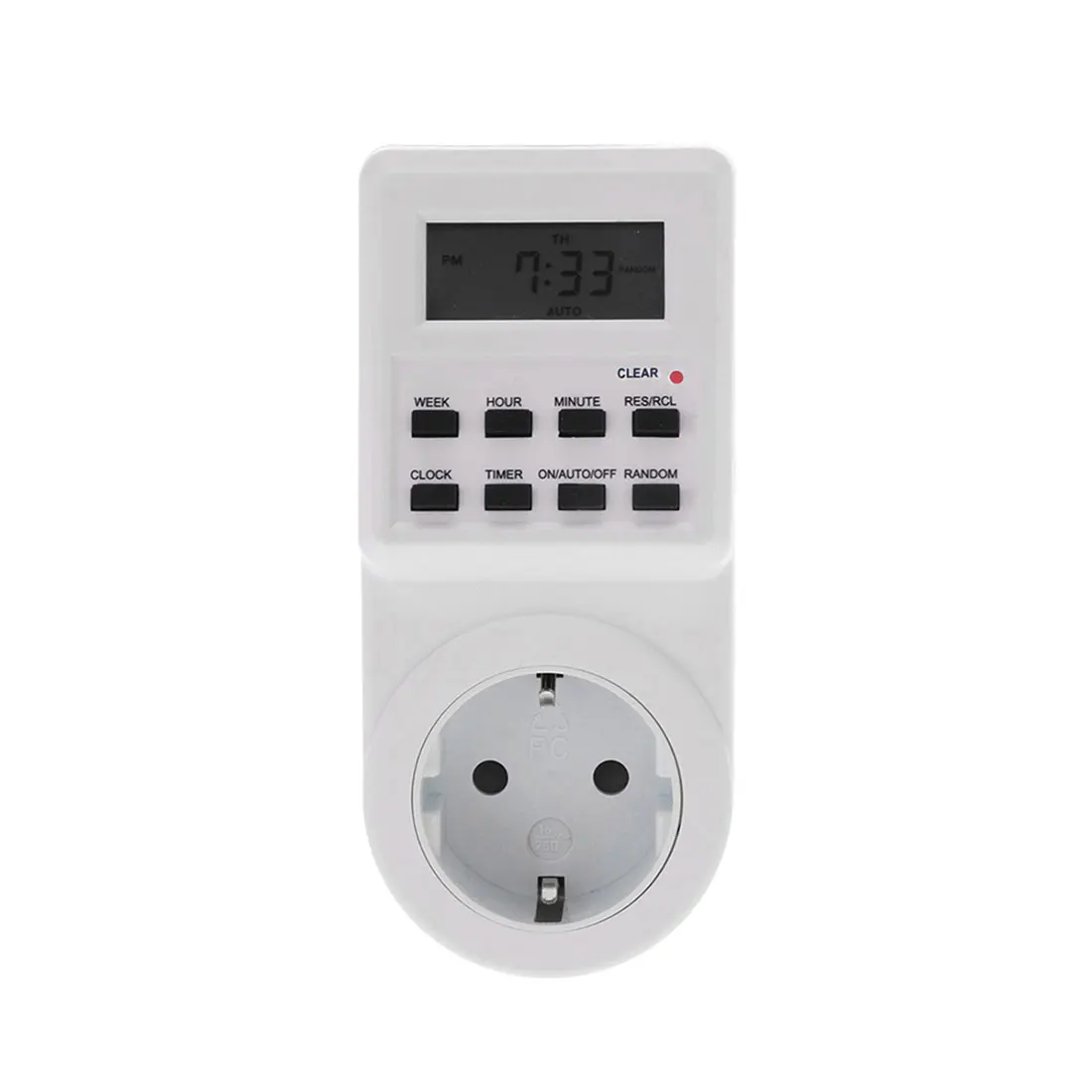 Portable Plug in Digital Timer 24h 7day Week Timer LCD Display Timing for Indoor Lights/TV/PC
