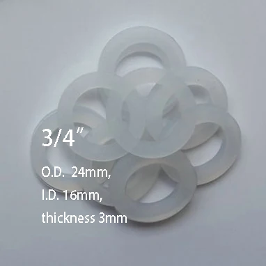 three quater inch 50 шт./лот подводный уплотнения 1/2 ''3/4'' силиконовая прокладка уплотнительное кольцо нетоксичный безвкусный для подогревателя воды - Цвет: three quater inch