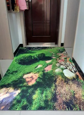 

3D 6mm Korean Style Flower Path Serives Living Room Carpet Bedroom Rug Bathroom Aisle Kitchen Abworb Water Mat Home Decoration