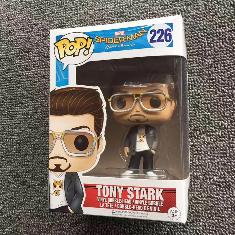 Эксклюзивный Funko pop официальный Человек паук Homecoming Tony Stark Виниловая фигурка