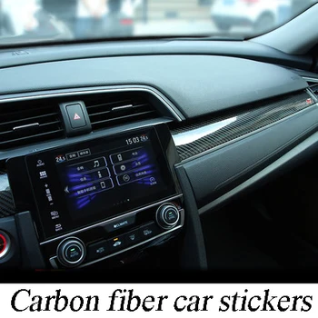 

Car-styling Modification 3PCS Carbon Fiber Dashboard Stickers For 10th Honda Civic Car Stickers Modification Automotive Interior