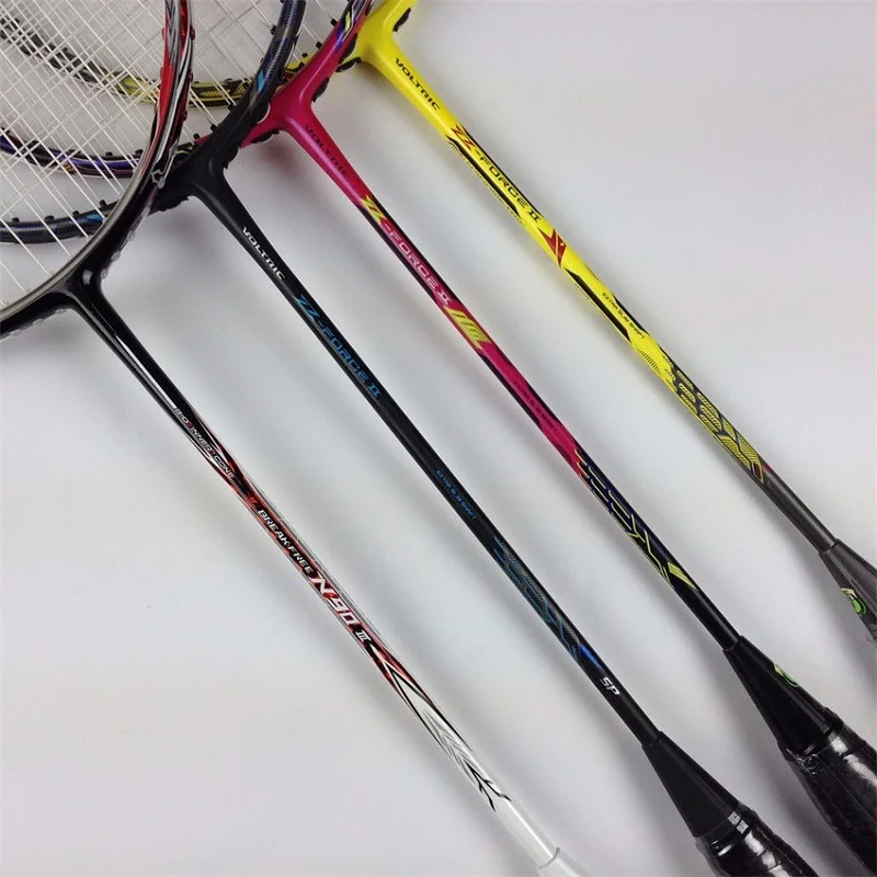 

Badminton Racquet 22-26 LBS free Grips Strung Carbon Badminton Racket