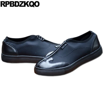 

Black Retro Spring 2019 Real Leather Big Size Skate 46 Genuine Designer Casual Shoes Men Comfort Slip On Vintage Walking Driving