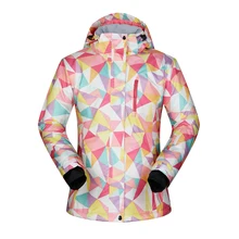 Для женщин зимняя Лыжная куртка Водонепроницаемый куртка сноуборд пальто зимняя одежда Куртка горнолыжная Для женщин ветрозащитный дышащий