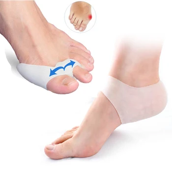 2Pair Pedicure Tools Bunion Corrector Hallux Valgus Corrector Toe Protector Thumb Silicone Orthopedic Separator Foot Care Tool
