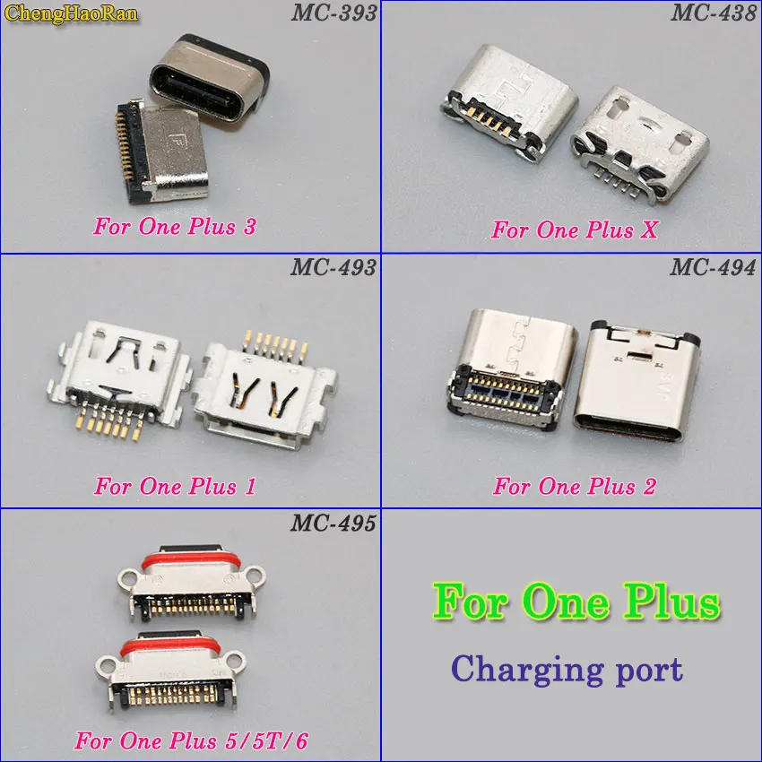 

ChengHaoRan 2pcs for One Plus Oneplus 1 2 3 5 5T 6 x micro usb jack Charging Port Charge Socket Power Charge Connector