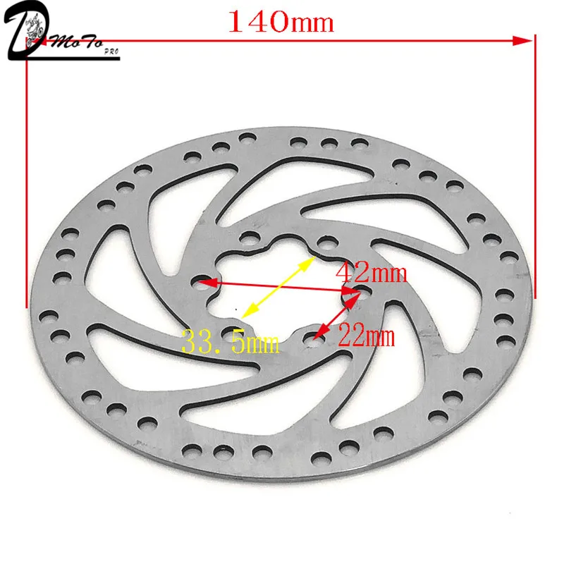140 мм ротор дискового тормоза из нержавеющей стали, ротор дискового тормоза для велосипеда, 6 болтов, 34 мм, для скутера, велосипеда, шоссейного велосипеда, горного велосипеда