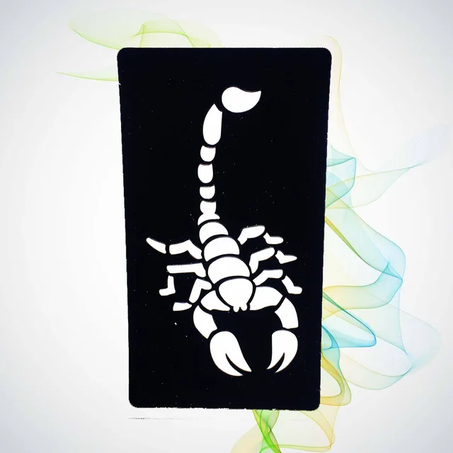scorpion waterproof hollow tattoo stencils girl men body art feet