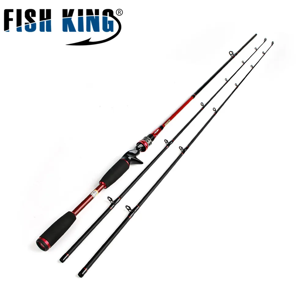 

FISH KING 99% Carbon Fishing Rod 2.1M 2 Section C.W. M/ML Lure Weight 7-25g Line Weight 5-25LB Bait Casting Rod Lure Rod