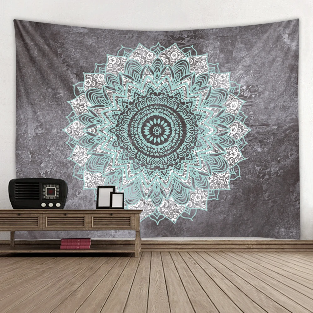Настенная ткань Мандала decoracion сравнению tapiz Прямая индийская фигурка Йога с символом "мандала" ковер Большой Настенный подвесной