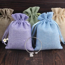 20*30 см 10 шт. джутовая хэндмейд с кулиской, из джута сумки для Свадебная вечеринка Рождественский подарок мешочки для ювелирных изделий мешки для упаковки