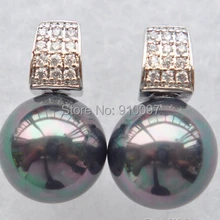 >> 12 ММ павлин черный круглый южного моря перлы раковины