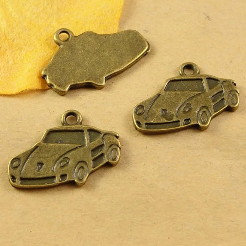 21*13MM Antique Bronze Vintage sports car charm pendant beads, DIY