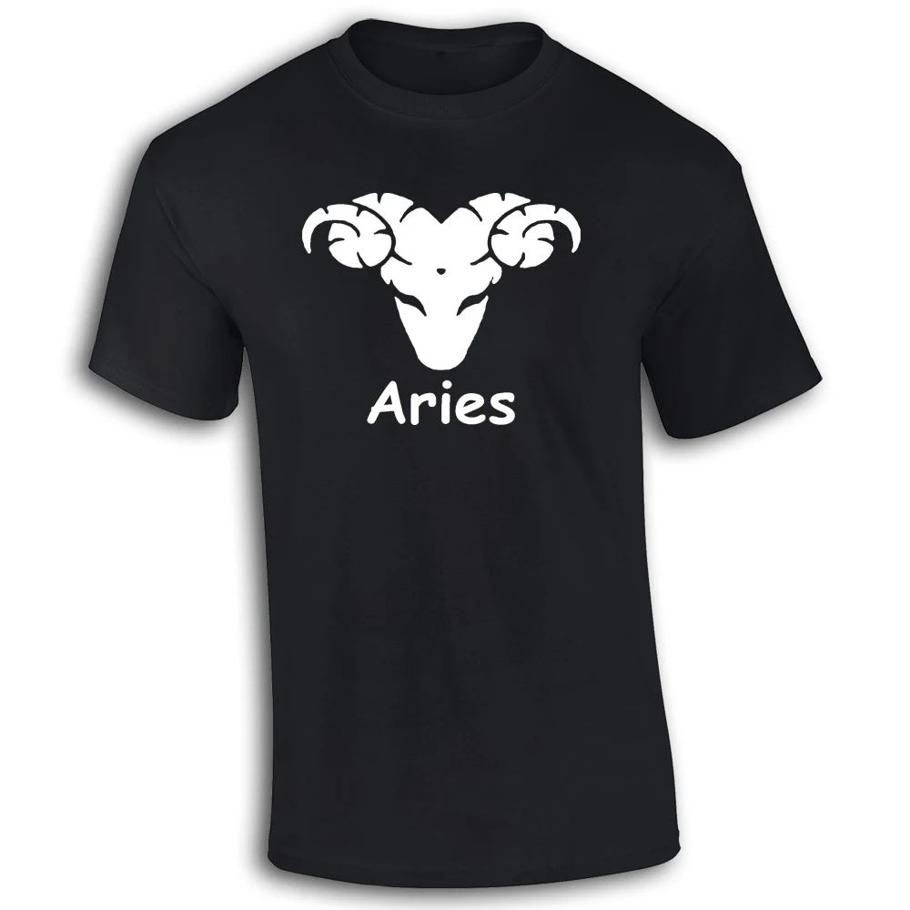 Aries Мужская хлопковая футболка TS653 звезда знак рождения подарок | одежда