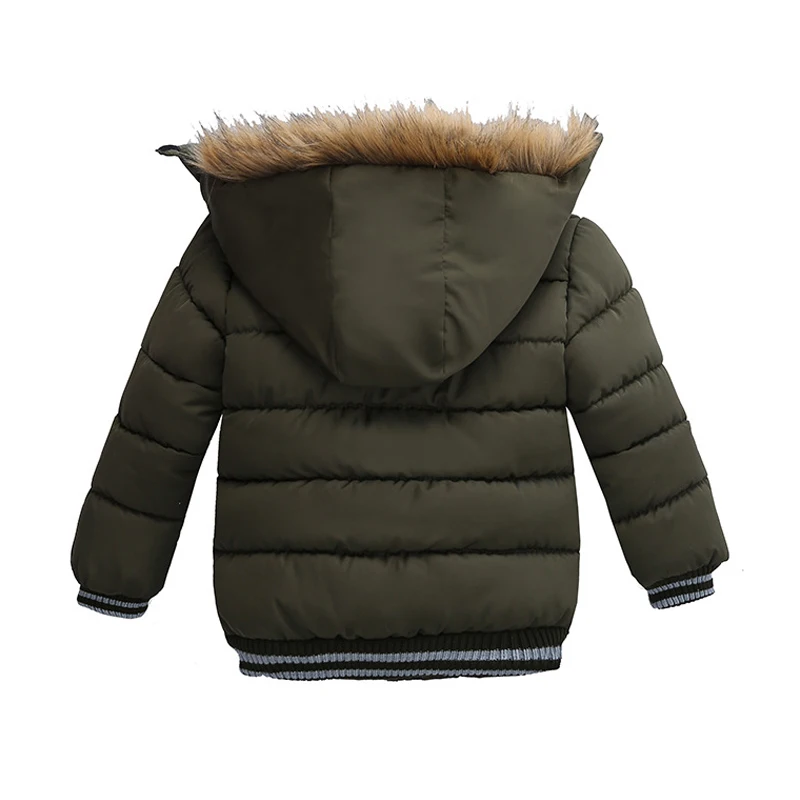 Модное детское плотное пальто с капюшоном для маленьких мальчиков и девочек зимняя стеганая куртка теплая одежда