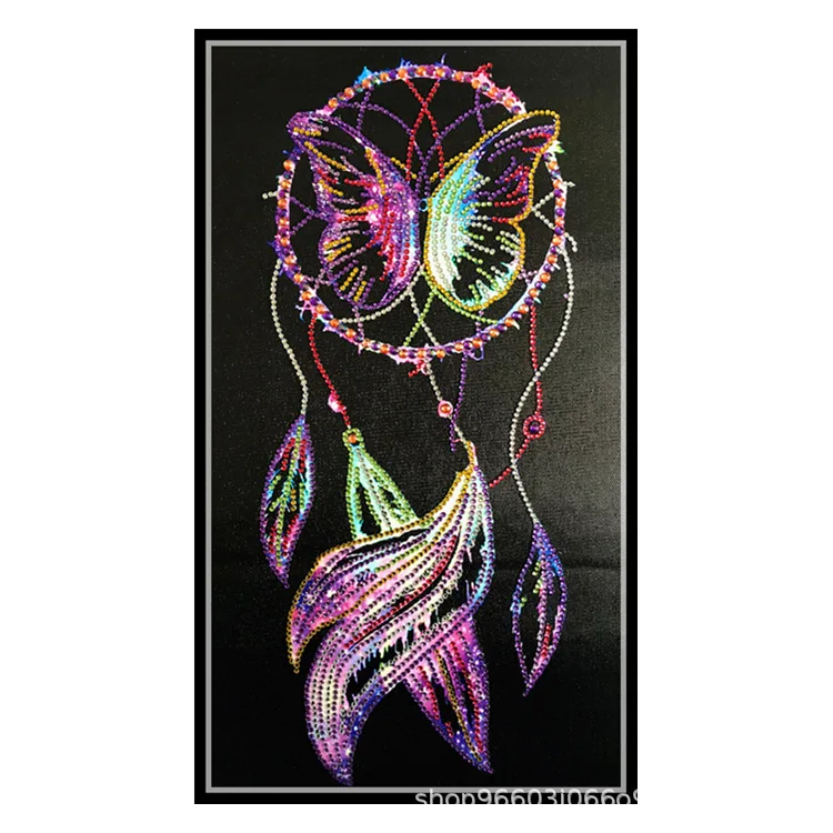 

Wall-StickersWind Chimes 5D Diamond Painting dream catcher Square Explosive Diy Special-shaped Windbell Drill