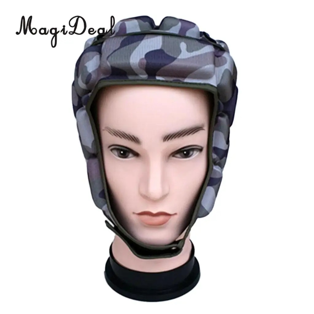 MagiDeal Premium Soft Padded EVA Safety Head Gear Protective Helmet for Soccer Rugby Football Goalkeeper, Lightweight Breathable