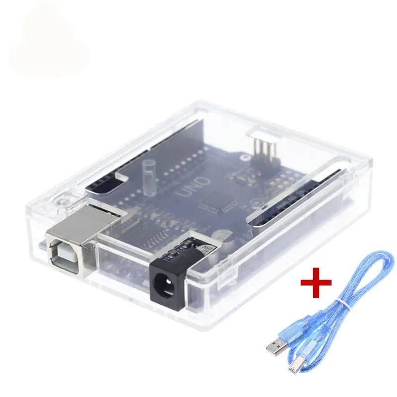 Cuiisw 1 шт. UNO R3 UNO R3 CH340G+ MEGA328P Чип 16 МГц для Arduino UNO R3 макетная плата+ USB кабель - Цвет: UNO With Csae set