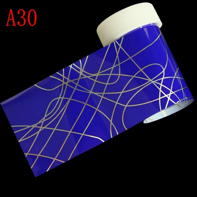 100*4 см многоцветный градиент зеленый мраморный узор абсолютно новая переводная наклейка из фольги для ногтей наклейки для украшения ногтей A40 - Цвет: A30