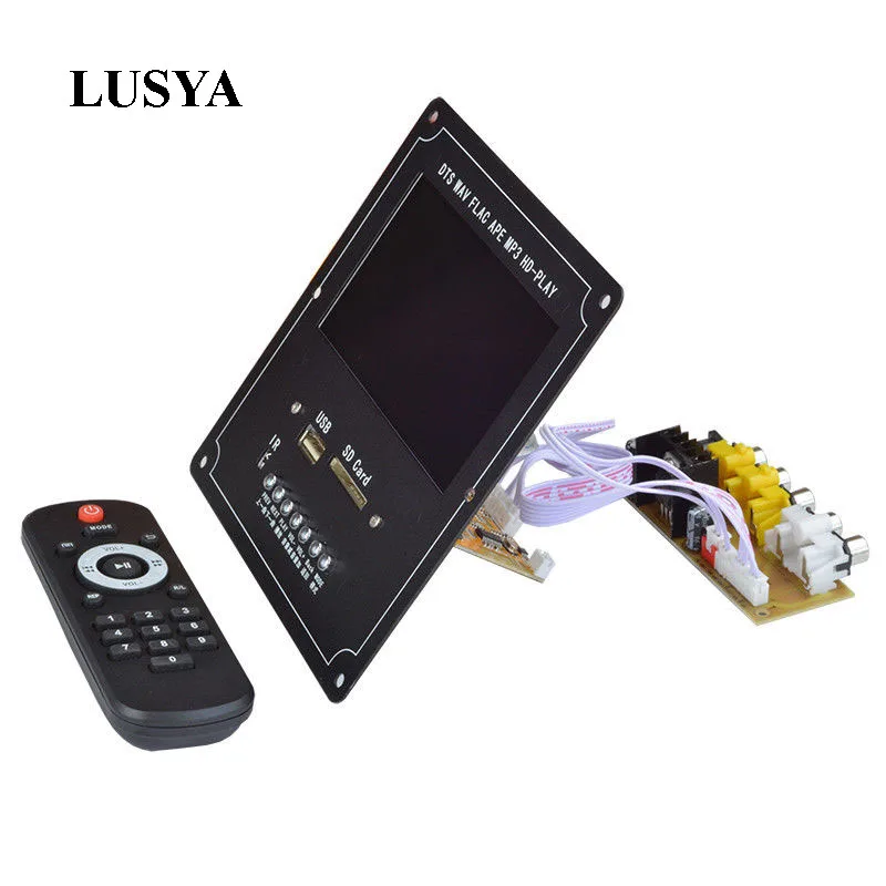 

Lusya 4.3inch LCD Bluetooth 4.2 Audio Receiver DTS FLAC APE WAV MP4/5 Decoder Board Lossless DAC For Car Amplifier