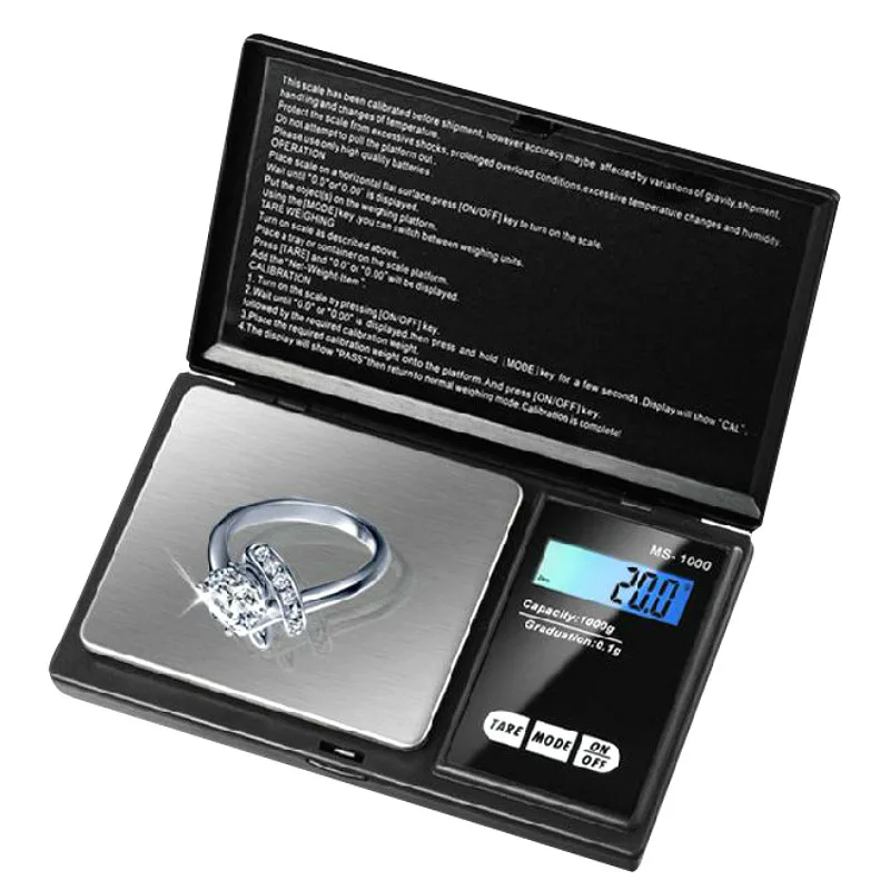 1000g 0.1g Digital Weighing Scale Big Discount Portable LCD Electronic