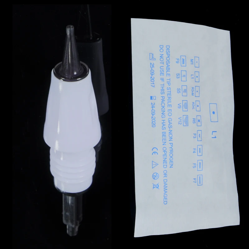 10pc Artmex V8 V6 V3 1 Prong Needle cartridges MTS Semi perament makeup machine tattoo machine spare parts M1 R3 R5 F3 F5 F7 F9 (3)
