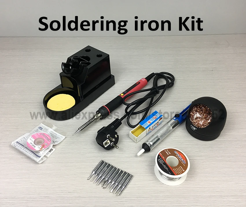 

CXG E60w E90w E110w Digital LED Display Adjustable Soldering iron Welding Tool Kit Solder Tip Tin wire Rosin For BGA Repair