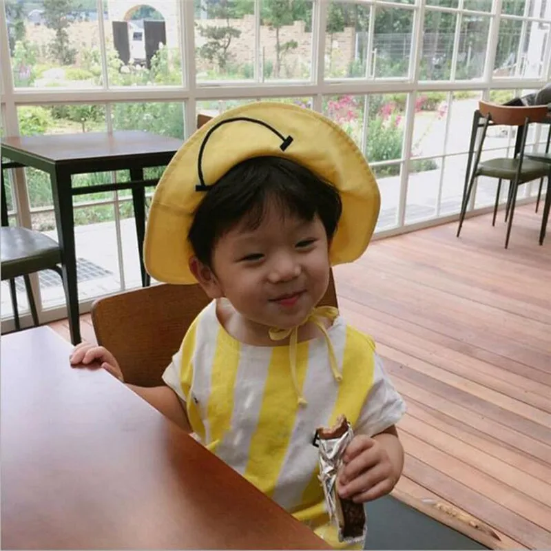 wholesale drop shipping Baby Kids Cute Smiling Face Hat Boys Girls Spring Summer Sun Fisherman Cap baby beanie 2019 YW0411 | Детская