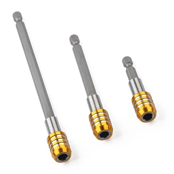 

1PCS Quick Release Magnetic Bit Screwdriver Holder 1/4" Hex Shank Electric Drill Bits Tool Set Bit Holder 60mm/100mm/150mm