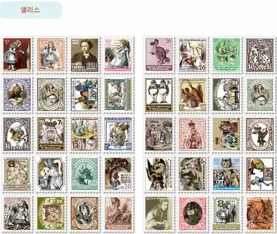 80 шт./1 Набор винтажные корейские канцелярские принадлежности 7321 kawaii Alice блокнот