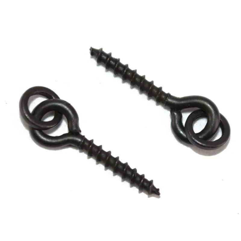 50pcs Boilies Bait Screws with round Link Loops Swivel Carp Fishing