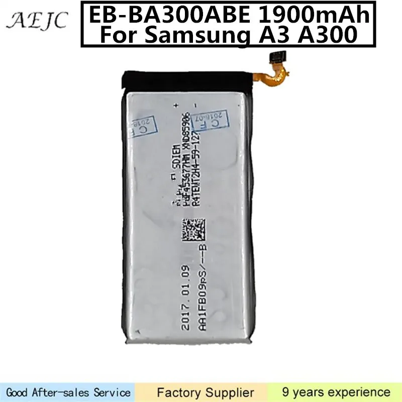 1900 мАч EB-BA300ABE батарея для Samsung Galaxy A3 2015 A300 SM-A300F SM-A300FU A3000 A3009 A300X A300F | Мобильные