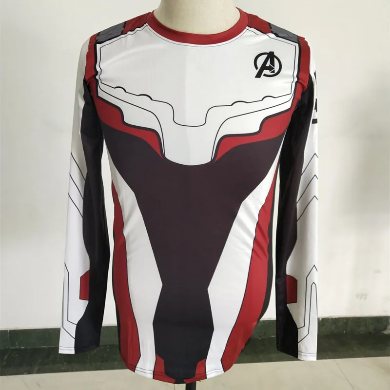 

Plus Size Avengers 4 Endgame Quantum War 3D Printed T shirts Men Compression Shirt Iron man Cosplay Costume Long Sleeve Tops