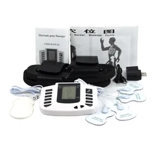 Электрический мышечный Стимулятор Русский/Английский кнопочный терапевтический массажер импульсный акупунктурный массаж всего тела Расслабляющий уход 16 подушечек