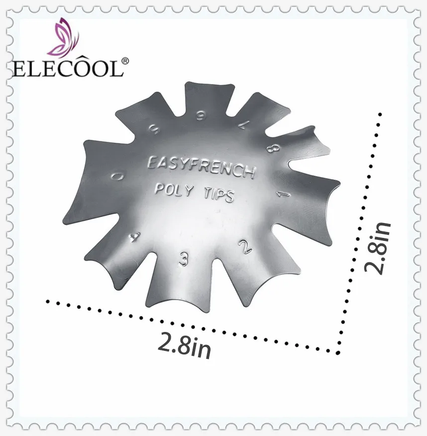 ELECOOL 3 шт. легкие французские наконечники для кромки резчик трафарет Триммер