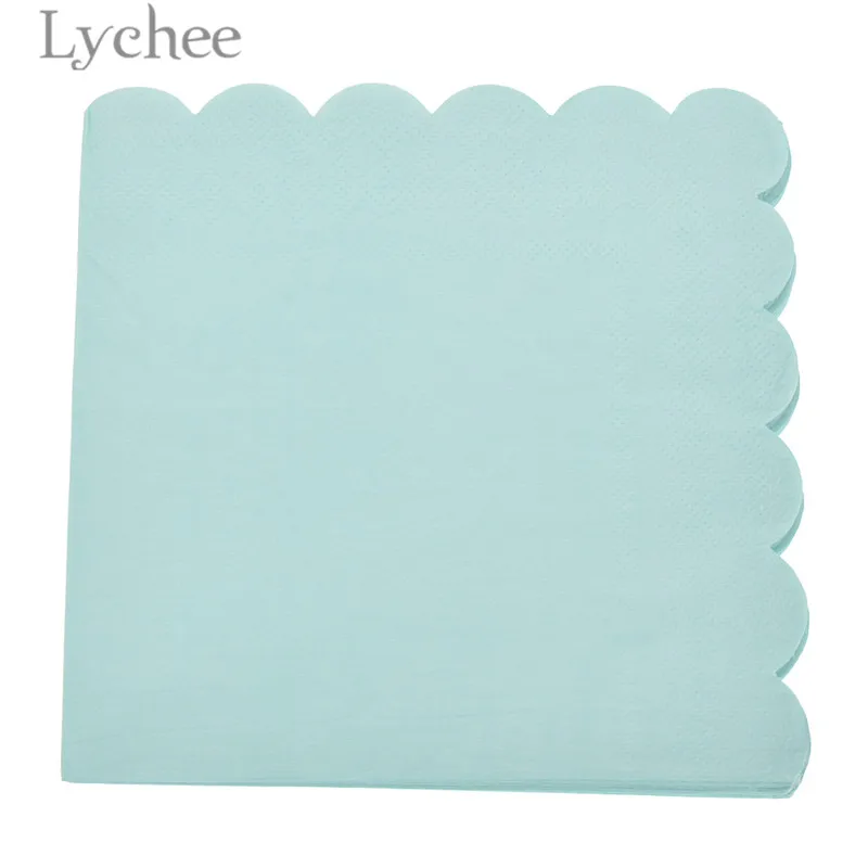 Lychee Life зеленая одноразовая посуда бумажные салфетки под чашки столовая день